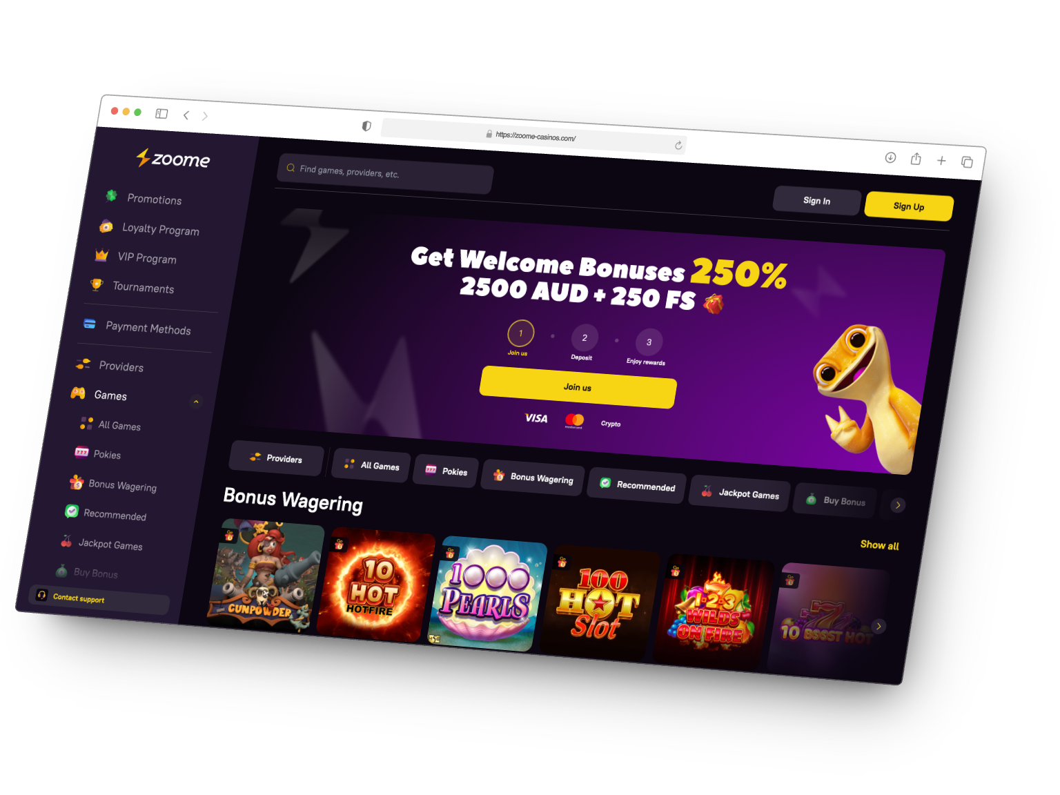 Zoome Casino Online in Australia with Classic Pokies and Live Games